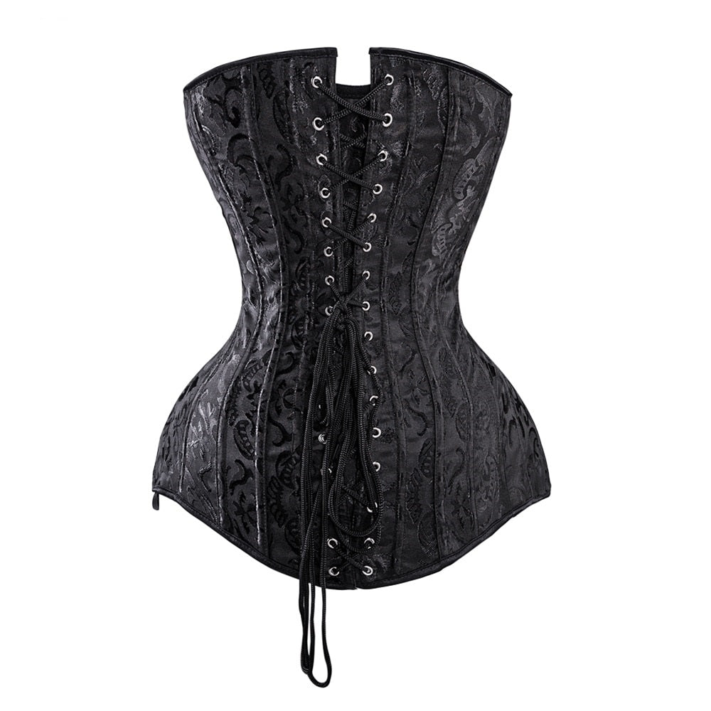 Womon Sexy Lace Up Overbust Corset Top Corsets and Bustiers Korse