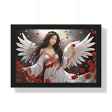 🌟 "Ethereal Grace: Framed Angel Posters in Three Timeless Colors" 🌟 Framed Horizontal Poster | Asian Female Angel