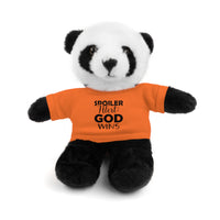 Spoiler Alert: God Wins Stuffed Animals with Tee | Teddy Bear | Bunny | Lamb | Panda | Lion | Jaguar