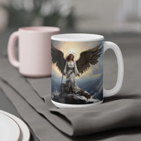 🌟 "Divine Triumph: Warrior Angel Inspirational Coffee Mug" 🌟 "I Survived" White Ceramic Mugs (11oz\15oz\20oz)