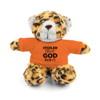 Spoiler Alert: God Wins Stuffed Animals with Tee | Teddy Bear | Bunny | Lamb | Panda | Lion | Jaguar