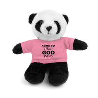 Spoiler Alert: God Wins Stuffed Animals with Tee | Teddy Bear | Bunny | Lamb | Panda | Lion | Jaguar