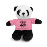 Spoiler Alert: God Wins Stuffed Animals with Tee | Teddy Bear | Bunny | Lamb | Panda | Lion | Jaguar