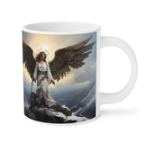 🌟 "Divine Triumph: Warrior Angel Inspirational Coffee Mug" 🌟 "I Survived" Dark Blue Ceramic Mugs (11oz\15oz\20oz)