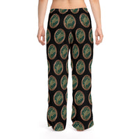 Green Paisley Framed Women's 🌟 "Personalized Comfort: Custom-Printed Polyester Pajama Pants" 🌟