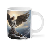 🌟 "Divine Triumph: Warrior Angel Inspirational Coffee Mug" 🌟 "I Survived" White Ceramic Mugs (11oz\15oz\20oz)
