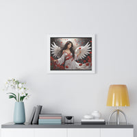 🌟 "Ethereal Grace: Framed Angel Posters in Three Timeless Colors" 🌟 Framed Horizontal Poster | Asian Female Angel