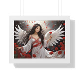 🌟 "Ethereal Grace: Framed Angel Posters in Three Timeless Colors" 🌟 Framed Horizontal Poster | Asian Female Angel