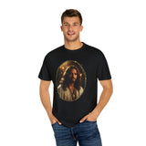 🌟 "Divine Majesty Renaissance T-shirt: Wearable Art of Spiritual Grace" 🌟 Jesus Unisex Garment-Dyed T-shirt | Black