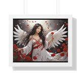 🌟 "Ethereal Grace: Framed Angel Posters in Three Timeless Colors" 🌟 Framed Horizontal Poster | Asian Female Angel