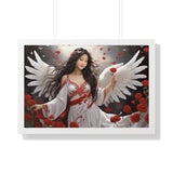 🌟 "Ethereal Grace: Framed Angel Posters in Three Timeless Colors" 🌟 Framed Horizontal Poster | Asian Female Angel