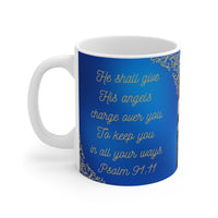 🌟 "Divine Grace Ceramic Mug: Psalm 91:11 Edition" 🌟Ukrainian Female Angel Ceramic Mugs (11oz\15oz\20oz)