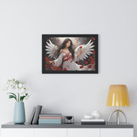 🌟 "Ethereal Grace: Framed Angel Posters in Three Timeless Colors" 🌟 Framed Horizontal Poster | Asian Female Angel