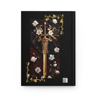 African American Male Angel Hardcover Journal Matte Finish with Decorative Sword of the Spirit on the Back