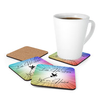 By His Stripes We Are Healed Corkwood Coaster Set