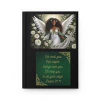 African American Male Angel Hardcover Journal Matte Finish Front