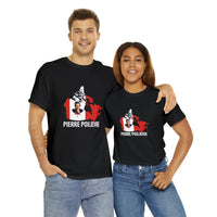 Man and Woman wearing Pierre Poilievre for Canada | Unisex Heavy Cotton Tee in Black