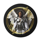 🌟 "Celestial Guardian Vinyl Sticker - Angelic Beauty in 5 Sizes" 🌟 African American Male Angel Round Vinyl Stickers