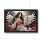 🌟 "Ethereal Grace: Framed Angel Posters in Three Timeless Colors" 🌟 Framed Horizontal Poster | Asian Female Angel