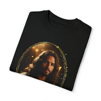 🌟 "Divine Majesty Renaissance T-shirt: Wearable Art of Spiritual Grace" 🌟 Jesus Unisex Garment-Dyed T-shirt | Black