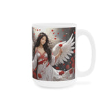 🌟 "Divine Grace Ceramic Mug: Psalm 91:11 Edition" 🌟Asian Female Angel Ceramic Mugs (11oz\15oz\20oz)