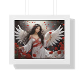 🌟 "Ethereal Grace: Framed Angel Posters in Three Timeless Colors" 🌟 Framed Horizontal Poster | Asian Female Angel