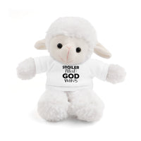 Spoiler Alert: God Wins Stuffed Animals with Tee | Teddy Bear | Bunny | Lamb | Panda | Lion | Jaguar
