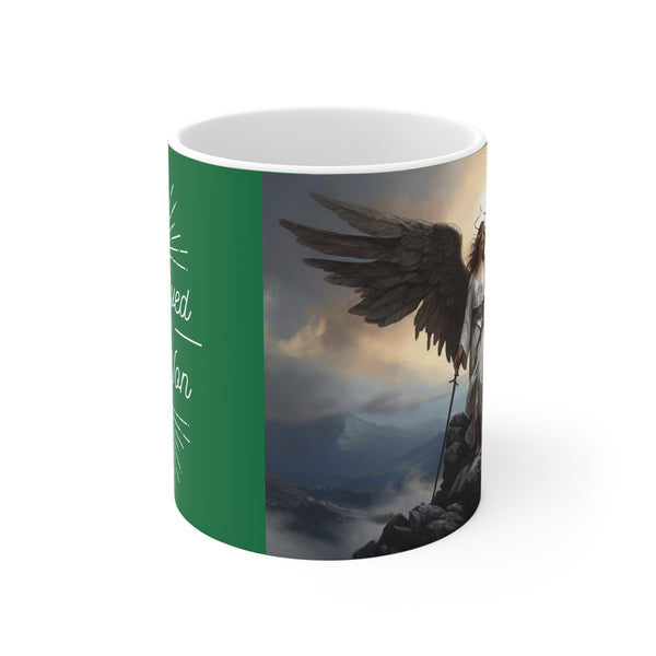 🌟 "Divine Triumph: Warrior Angel Inspirational Coffee Mug" 🌟"I Survived" Green Ceramic Mugs (11oz\15oz\20oz)