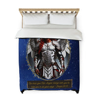 🌟 "Angelic Comfort: Heavenly Guardian Duvet Cover with Psalm 91:11" 🌟 Norseman Angel Duvet Cover