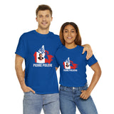 Man and Woman wearing Pierre Poilievre for Canada | Unisex Heavy Cotton Tee in Royal Blue