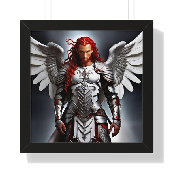 🌟 "Ethereal Grace: Framed Angel Posters in Three Timeless Colors" 🌟 Framed Vertical Poster | Norseman Angel