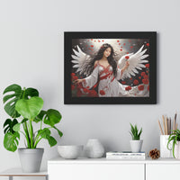 🌟 "Ethereal Grace: Framed Angel Posters in Three Timeless Colors" 🌟 Framed Horizontal Poster | Asian Female Angel