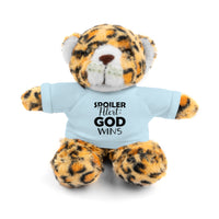 Spoiler Alert: God Wins Stuffed Animals with Tee | Teddy Bear | Bunny | Lamb | Panda | Lion | Jaguar