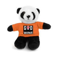 God Wins Stuffed Animals with Tee | Teddy Bear | Bunny | Lamb | Panda | Lion | Jaguar
