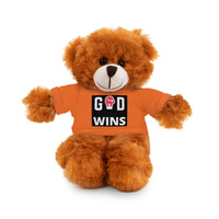 God Wins Stuffed Animals with Tee | Teddy Bear | Bunny | Lamb | Panda | Lion | Jaguar