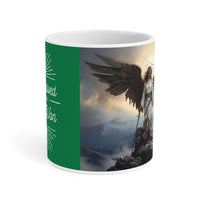 🌟 "Divine Triumph: Warrior Angel Inspirational Coffee Mug" 🌟"I Survived" Green Ceramic Mugs (11oz\15oz\20oz)