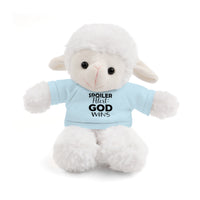 Spoiler Alert: God Wins Stuffed Animals with Tee | Teddy Bear | Bunny | Lamb | Panda | Lion | Jaguar