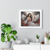 🌟 "Ethereal Grace: Framed Angel Posters in Three Timeless Colors" 🌟 Framed Horizontal Poster | Asian Female Angel