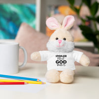Spoiler Alert: God Wins Stuffed Animals with Tee | Teddy Bear | Bunny | Lamb | Panda | Lion | Jaguar