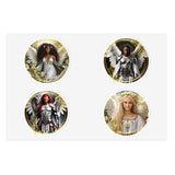 🌟 "Angelic Harmony Sticker Sheet: Set of 4 Divine Guardians" 🌟 Angel Sticker Sheet Bundle, 10pcs