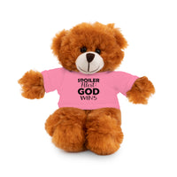 Spoiler Alert: God Wins Stuffed Animals with Tee | Teddy Bear | Bunny | Lamb | Panda | Lion | Jaguar