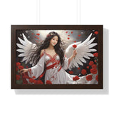 🌟 "Ethereal Grace: Framed Angel Posters in Three Timeless Colors" 🌟 Framed Horizontal Poster | Asian Female Angel