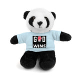 God Wins Stuffed Animals with Tee | Teddy Bear | Bunny | Lamb | Panda | Lion | Jaguar