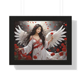 🌟 "Ethereal Grace: Framed Angel Posters in Three Timeless Colors" 🌟 Framed Horizontal Poster | Asian Female Angel