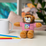 Rainbow Colored "By His Stripes We Are Healed" Stuffed Animals with Tee | Teddy Bear | Bunny | Lamb | Panda | Lion | Jaguar