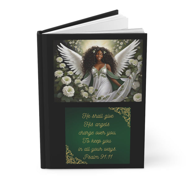 African American Male Angel Hardcover Journal Matte Finish