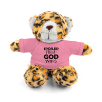 Spoiler Alert: God Wins Stuffed Animals with Tee | Teddy Bear | Bunny | Lamb | Panda | Lion | Jaguar