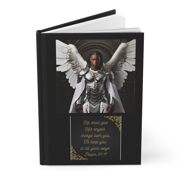 African American Male Angel Hardcover Journal Matte Finish Front