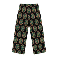 Green Paisley Framed Women's 🌟 "Personalized Comfort: Custom-Printed Polyester Pajama Pants" 🌟