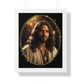 🌟 "Divine Majesty Framed Poster: Timeless Grace in Three Frames" 🌟Jesus Framed Vertical Poster